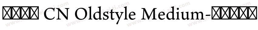 有爱新黑 CN Oldstyle Medium字体转换